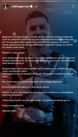 Uğurcan Çakır, Galatasaray'a transfer olduğunu açıkladı